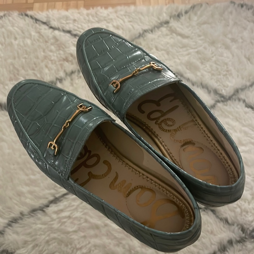 Sam Edelman blue croc loafers